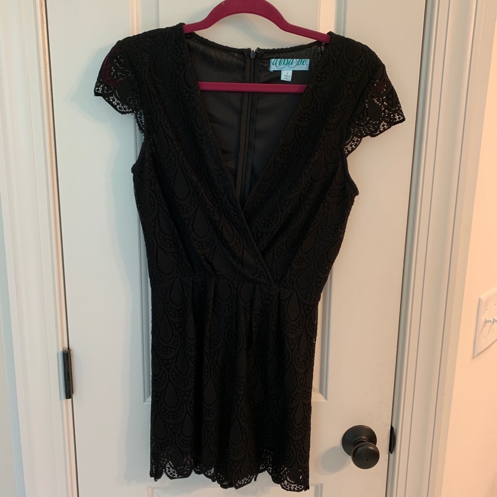 Aina Be Black Lace Romper